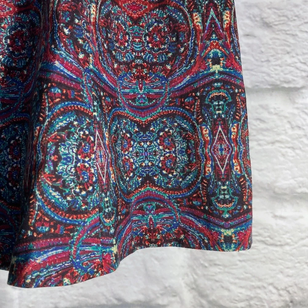 Nanette Lepore Exotic Print Split Neck Dress - Picture 4 of 5